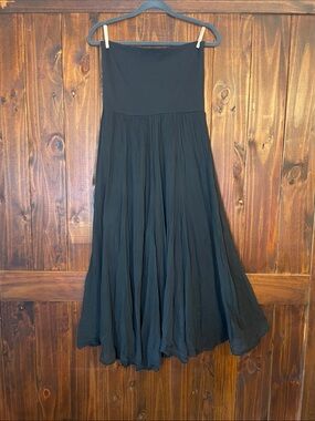 Brand Bazar Flowing Black Maxi Dress or Skirt 100% Cotton